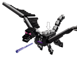 Klocki Lego MINECRAFT Smok Kresu i statek Kresu 5