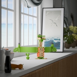 Klocki konstrukcyjne WAFLE MINI Smok Diplodok i pterodaktyl 5