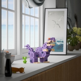 Klocki konstrukcyjne WAFLE MINI Smok Diplodok i T-Rex 7