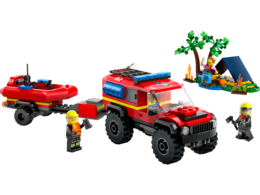 Klocki LEGO CITY Wóz strażacki terenowy z łodzią ratunkową 3