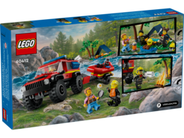 Klocki LEGO CITY Wóz strażacki terenowy z łodzią ratunkową 2