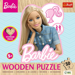 Puzzle 50 drewniane Ulubiona modna BARBIE 3