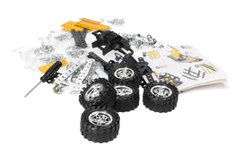 MAŁY KONSTRUKTOR 274el terenówka jeep żółty 14