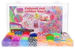 RAINBOW LOOM BANDS, magiczne gumki do zaplatania + koraliki, zawieszki MEGA ZESTAW 12