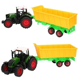 TRAKTOR NA RADIO zdalnie sterowany z żółtą przyczepą 2