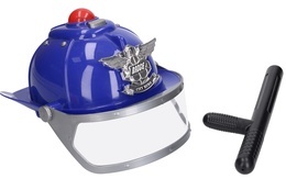 Zestaw POLICJA kask pałka na przebranie 4