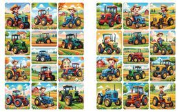 Kolorowanka TRAKTOR Z ROLNIKIEM naklejki 3