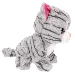 Maskotka KOT SIEDZĄCY Z GŁOSEM 23cm miauczy 2