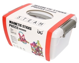 JUMBO klocki magnetyczne 84el w wiaderku 9