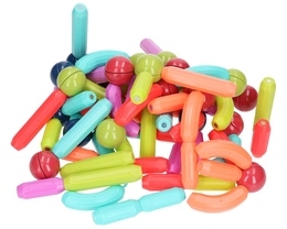 JUMBO klocki magnetyczne 84el w wiaderku 6