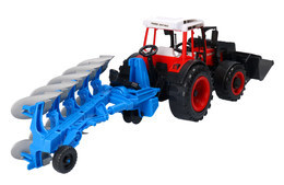Spychacz traktor z pługiem 2
