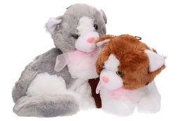 Maskotka KOT leżący z głosem 48cm miauczy 2