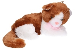 Maskotka KOT leżący z głosem 48cm miauczy 3