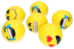 Piłka piankowa EMOTIKON 9cm 1szt 2