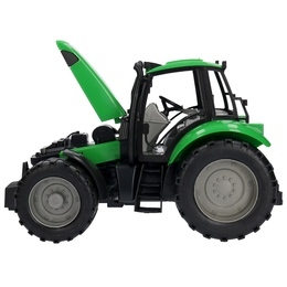 Duży traktor z przyczepą  do przewozu konia  7