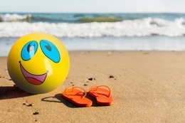 Piłka gumowa BUŹKA smile emotikon 4