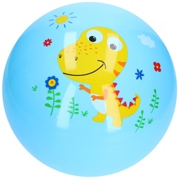 Piłka gumowa DINOZAURY pastelowe kolory 6