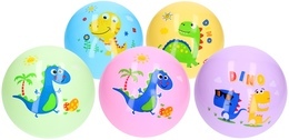 Piłka gumowa DINOZAURY pastelowe kolory 9