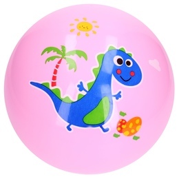 Piłka gumowa DINOZAURY pastelowe kolory 5