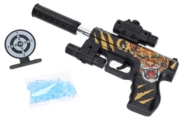 Kolorowy pistolet na kulki żelowe z tłumiekim 4