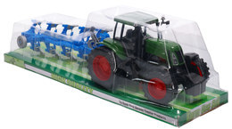 Traktor z pługiem, maszyna rolnicza 3
