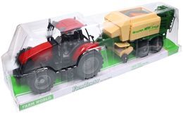 Duży traktor z przyczepą PRASA KOSTKUJĄCA  3