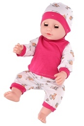 Lalka bobas PIJE I SIUSIA, ZAMYKA OCZY akcesoria, pampers 9