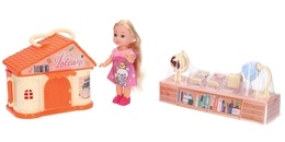 Lalka mini + domek i wyposażenie 6