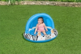 Basen z daszkiem dla maluszka ZEBRA 97x66cm pompowana podłoga 4