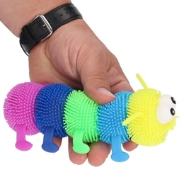 Dżdżownica świecąca puffer ball gniotek antystresowy - gąsienica 4