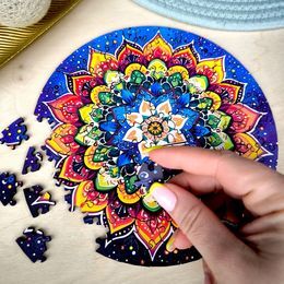 Drewniane puzzle 100 Nocna Mandala - Milliwood 8