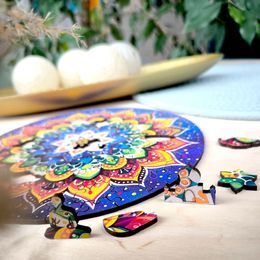 Drewniane puzzle 100 Nocna Mandala - Milliwood 9