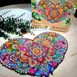Drewniane puzzle 150 MANDALA MIŁOŚCI - Milliwood 4