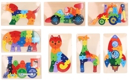 Układanka DREWNIANA układanie po numerach MONTESSORI 2