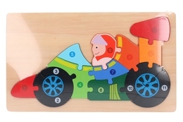 Układanka DREWNIANA układanie po numerach MONTESSORI 11