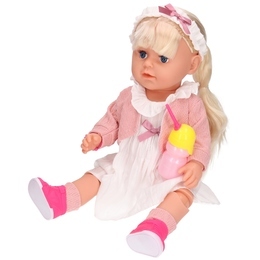 Lalka bobas BORN nocnik akcesoria pije siusia, może chodzić 8