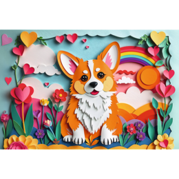 Puzzle 160 Piesek z efektem 3D 2
