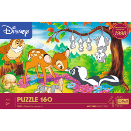 Puzzle 160 Bambi i leśni przyjaciele z efektem 3D 3