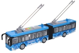 Przegubowy autobus z otwieranymi drzwiami, dźwięki i światła - trolejbus 2
