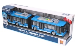 Przegubowy autobus z otwieranymi drzwiami, dźwięki i światła - trolejbus 8