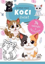Kolorowanka KOCI ŚWIAT naklejki - Kolorowe chwile 5