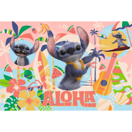 Puzzle 100 Stitch i przyjaciele w akcji 2