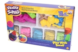 Magiczny kinetyczny PIASEK vitality sand - 5 kolorów 750gr + foremki 7