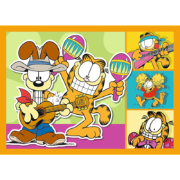 Puzzle 4w1 Garfield kocha lazanię 3