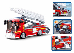 Klocki Sluban Fire, Auto drabina strażacka, wieża do ćwiczeń 3
