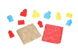 Magiczny kinetyczny PIASEK modeling sand 500g + foremki 4