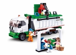 Klocki Sluban TOWN Auto Śmieciarka do segregacji śmieci RECYKLING 15