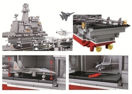 Klocki Sluban STATEK LOTNISKOWIEC w skali 1:450 Model Bricks ARMIA 8