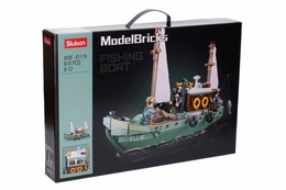 Klocki Sluban Model Bricks Łódź Rybacka 6