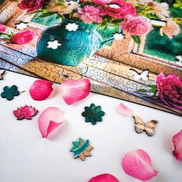 Drewniane puzzle 500 Kwiaty w wazonie - Milliwood 4